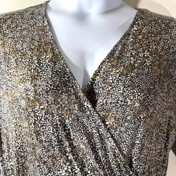 J. Jill Wearever Collection Brown and Black Patterned Tunic Top - Picture 3 of 12